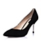 STACCATO/思加图春季专柜同款女士黑羊绒皮革女皮鞋EY263AQ5