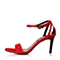STACCATO/思加图夏季专柜同款红色羊皮女凉鞋V9N02BL5