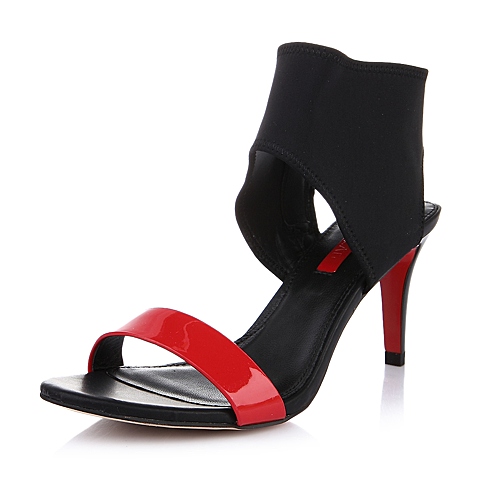 STACCATO/思加图夏季专柜同款红色漆皮牛皮女凉鞋9VN01BL5