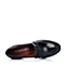 STACCATO/思加图秋季专柜同款黑色光面牛皮粗高跟舒适内敛女单鞋9XA02CM5