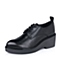 STACCATO/思加图秋季专柜同款黑色牛皮厚底简约满帮女单鞋9XH02CM5