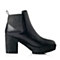 STACCATO/思加图秋季专柜同款黑色牛皮女短靴9QD21CD5