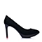 STACCATO/思加图秋季专柜同款黑色羊绒皮浅口女单鞋9QV08CQ5