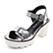 STACCATO/思加图夏季专柜同款银金属牛皮女凉鞋Y6001BL5