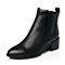 STACCATO/思加图冬季专柜同款黑色牛皮女短靴(皮里)9XY03DD5