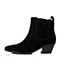 STACCATO/思加图冬季专柜同款黑色二层牛皮女靴（皮里）9XT02DD5