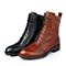 STACCATO/思加图冬季专柜同款黑色牛皮女短靴9XS05DD5