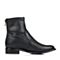 STACCATO/思加图冬季专柜同款黑色牛皮女靴（皮里）9RA45DD5