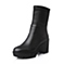 STACCATO/思加图冬季专柜同款黑色牛皮女靴（黑底）Q9D28DZ5