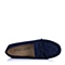 STACCATO/思加图秋季专柜同款深蓝羊绒皮女豆豆鞋D2101CM5