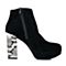 STACCATO/思加图冬季专柜同款黑羊绒皮女靴（皮里）9QZ13DD5