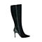 STACCATO/思加图冬季专柜同款黑羊绒皮女靴(皮里)9XI06DG5