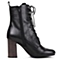 STACCATO/思加图冬季专柜同款黑打蜡胎牛皮女靴(皮里)9XU02DD5