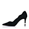 STACCATO/思加图秋季专柜同款黑色羊绒皮女单鞋E2101CQ5