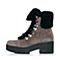 STACCATO/思加图冬季专柜同款深灰/黑色羊皮女靴（毛里）9XP02MD5