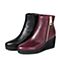 STACCATO/思加图冬季专柜同款酒红色牛皮女靴9WS01DD5