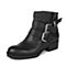 STACCATO/思加图冬季专柜同款黑色牛皮女靴EA527DD5