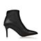 STACCATO/思加图冬季专柜同款黑色羊皮女靴9VU02CD5
