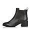 STACCATO/思加图冬季专柜同款黑色牛皮女短靴(绒里)9XY03RD5