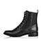 STACCATO/思加图冬季专柜同款黑色牛皮女短靴(绒里)9RA43RD5