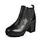 STACCATO/思加图冬季专柜同款黑色牛皮女靴（毛里）9QD21MD5
