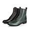 STACCATO/思加图冬季专柜同款黑色牛皮女短靴(毛里)9RA43MD5