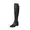 STACCATO/思加图冬季专柜同款黑色羊皮女靴（绒里）9XY04DC5