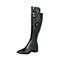 STACCATO/思加图冬季专柜同款黑色牛皮女靴9XX03DG5