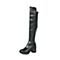 STACCATO/思加图冬季专柜同款黑色牛皮女靴9QD36DG5