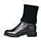 STACCATO/思加图冬季专柜同款黑色牛皮女靴(加绒）D8101RZ5