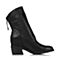 STACCATO/思加图冬季专柜同款黑色牛皮女靴D4101DZ5