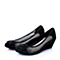 STACCATO/思加图春季专柜同款黑网布女皮鞋ER917AQ6