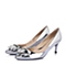 STACCATO/思加图春季专柜同款银色牛皮革女单鞋9YG02AQ6