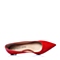 STACCATO/思加图春季专柜同款红色胎牛皮简约时尚细跟浅口女单鞋9YD01AQ6