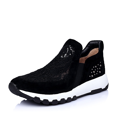 STACCATO/思加图春季专柜同款黑色羊皮女单鞋9YC03AM6