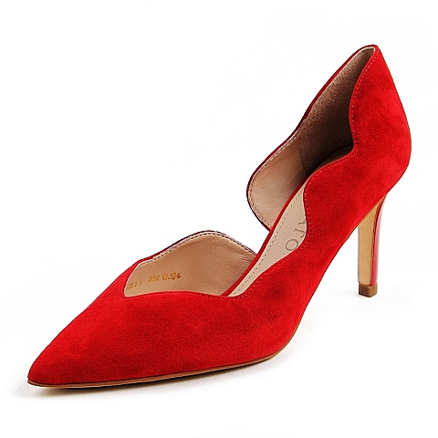 STACCATO/思加图春季专柜同款红色羊皮女单鞋9UE15AQ6