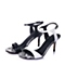 STACCATO/思加图夏季专柜同款女士黑色打蜡胎牛皮革女皮凉鞋9VN07BL6