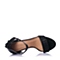 STACCATO/思加图夏季专柜同款女士黑色打蜡胎牛皮革女皮凉鞋9JU02BL6