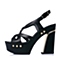 STACCATO/思加图夏季专柜同款黑色打蜡胎牛皮女凉鞋9JP02BL6