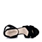 STACCATO/思加图夏季专柜同款黑色羊绒皮优雅女凉鞋9JU01BL6