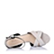 STACCATO/思加图夏季专柜同款灰色羊绒皮气质女凉鞋9JU01BL6