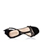 STACCATO/思加图夏季专柜同款黑色羊绒皮革女凉鞋9JL02BL6