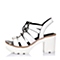 STACCATO/思加图夏季专柜同款白色牛皮女凉鞋JC02DBL6