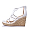 STACCATO/思加图夏季专柜同款白色PU革女凉鞋9JF04BL6