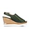 STACCATO/思加图夏季专柜同款墨绿色牛皮女凉鞋(编织)9JD02BL6
