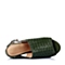 STACCATO/思加图夏季专柜同款墨绿色牛皮女凉鞋(编织)9JD02BL6