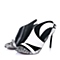 STACCATO/思加图夏季专柜同款黑/灰黑色牛皮女凉鞋9JM02BL6