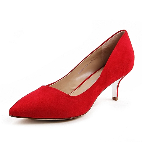 STACCATO/思加图春季专柜同款红色羊皮女单鞋E4101AQ6