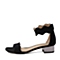 STACCATO/思加图夏季专柜同款黑色羊皮女凉鞋9US04BL6