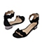 STACCATO/思加图夏季专柜同款黑色羊皮女凉鞋9US04BL6